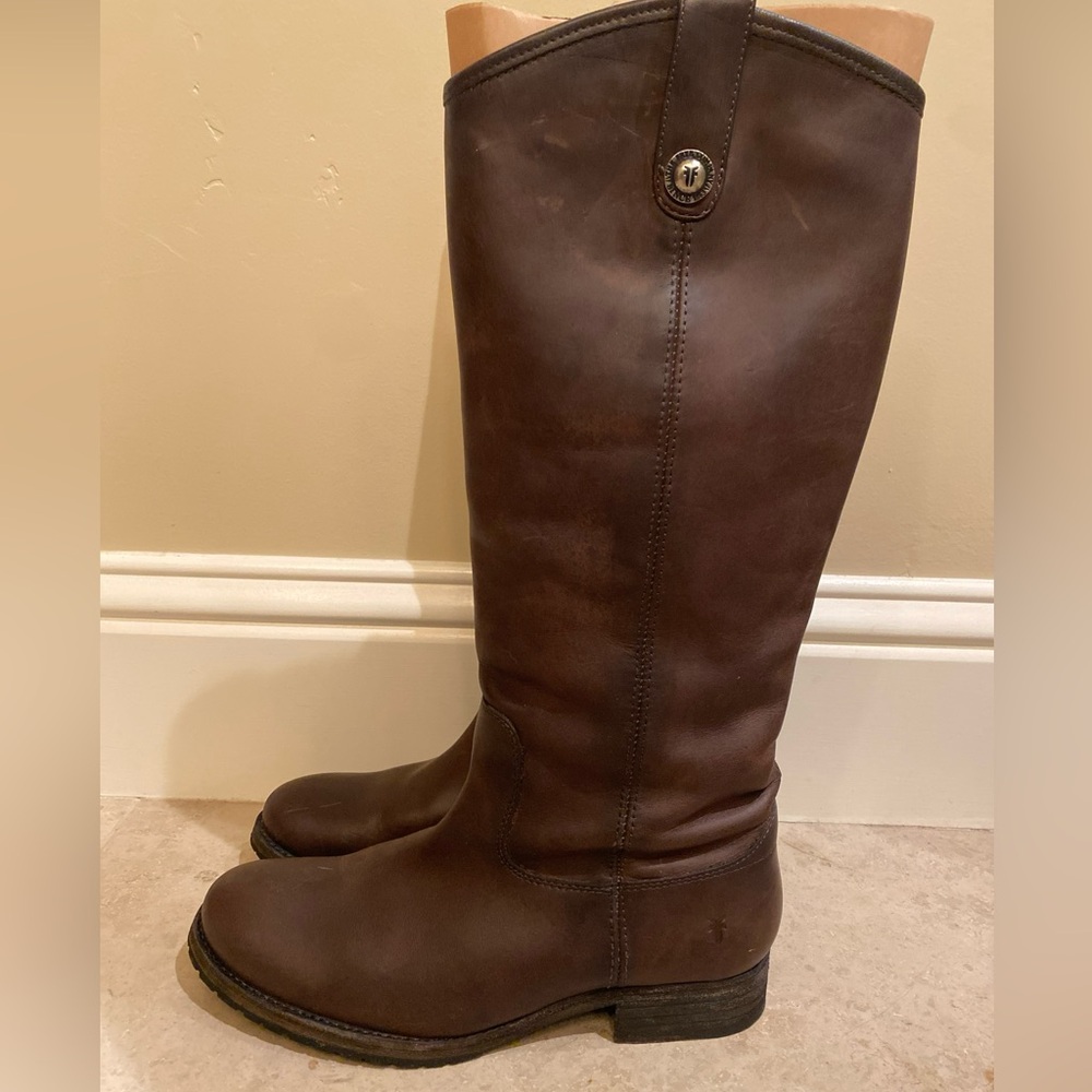 Frye Tall Brown Leather Riding Boots